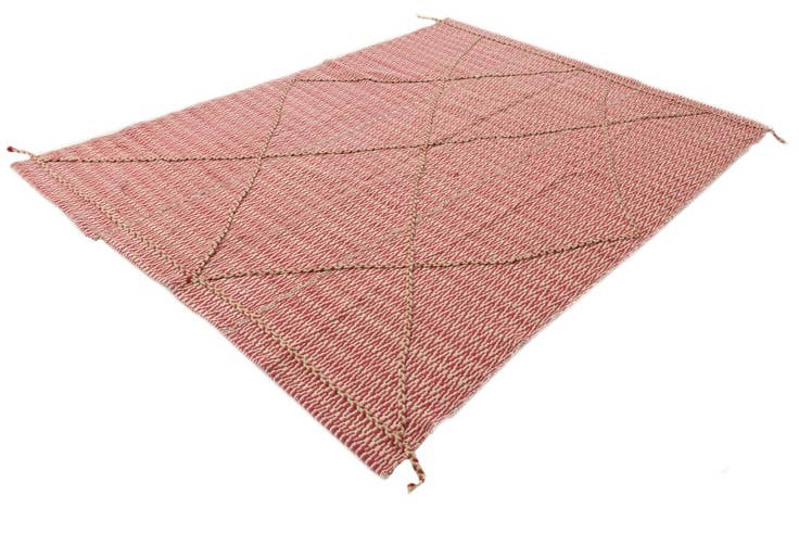 Detail image of 6' 1 x 8' 6 Hand Knotted Moroccan Wool Rug