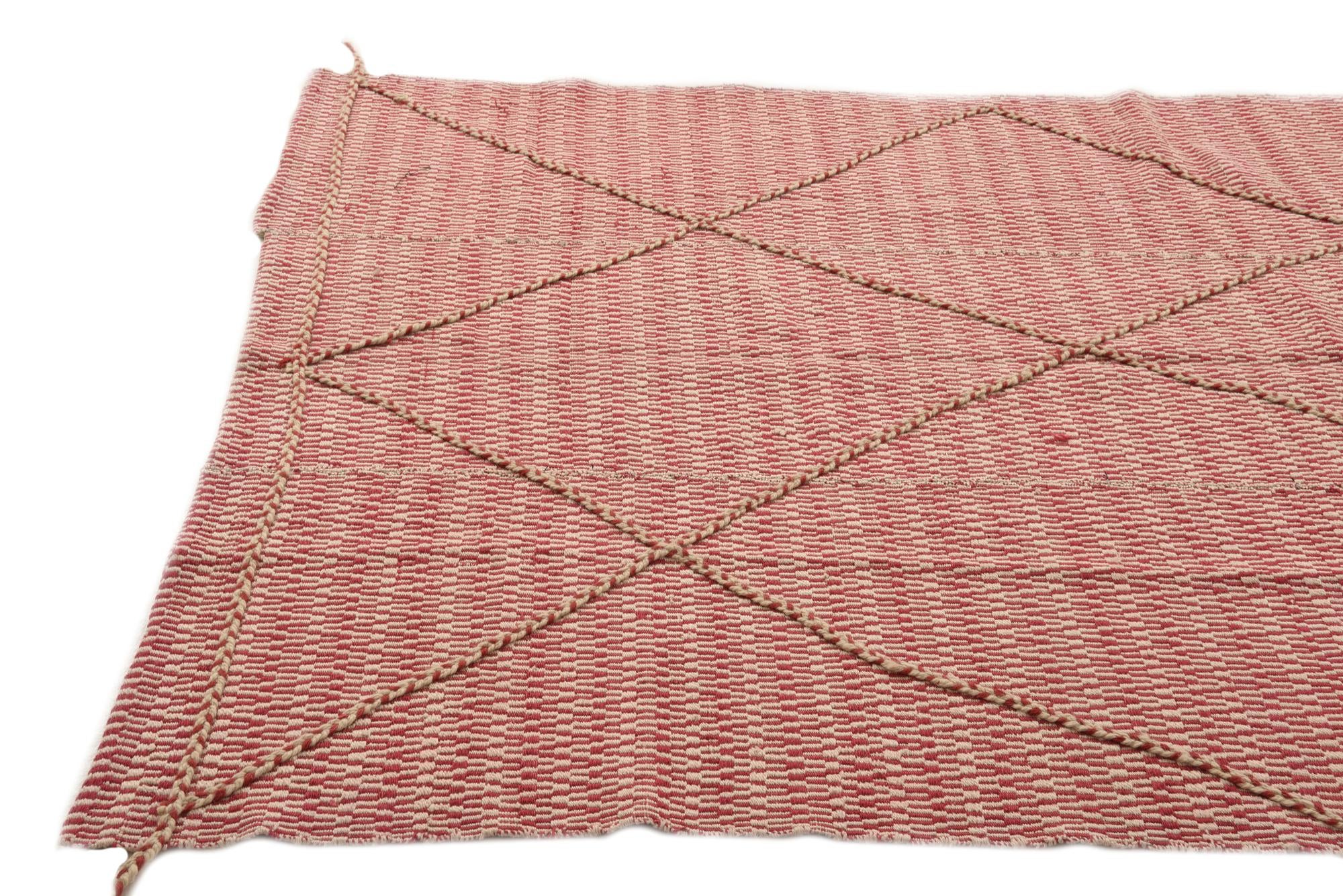 6' 1 x 8' 6 Hand Knotted Moroccan Wool Rug