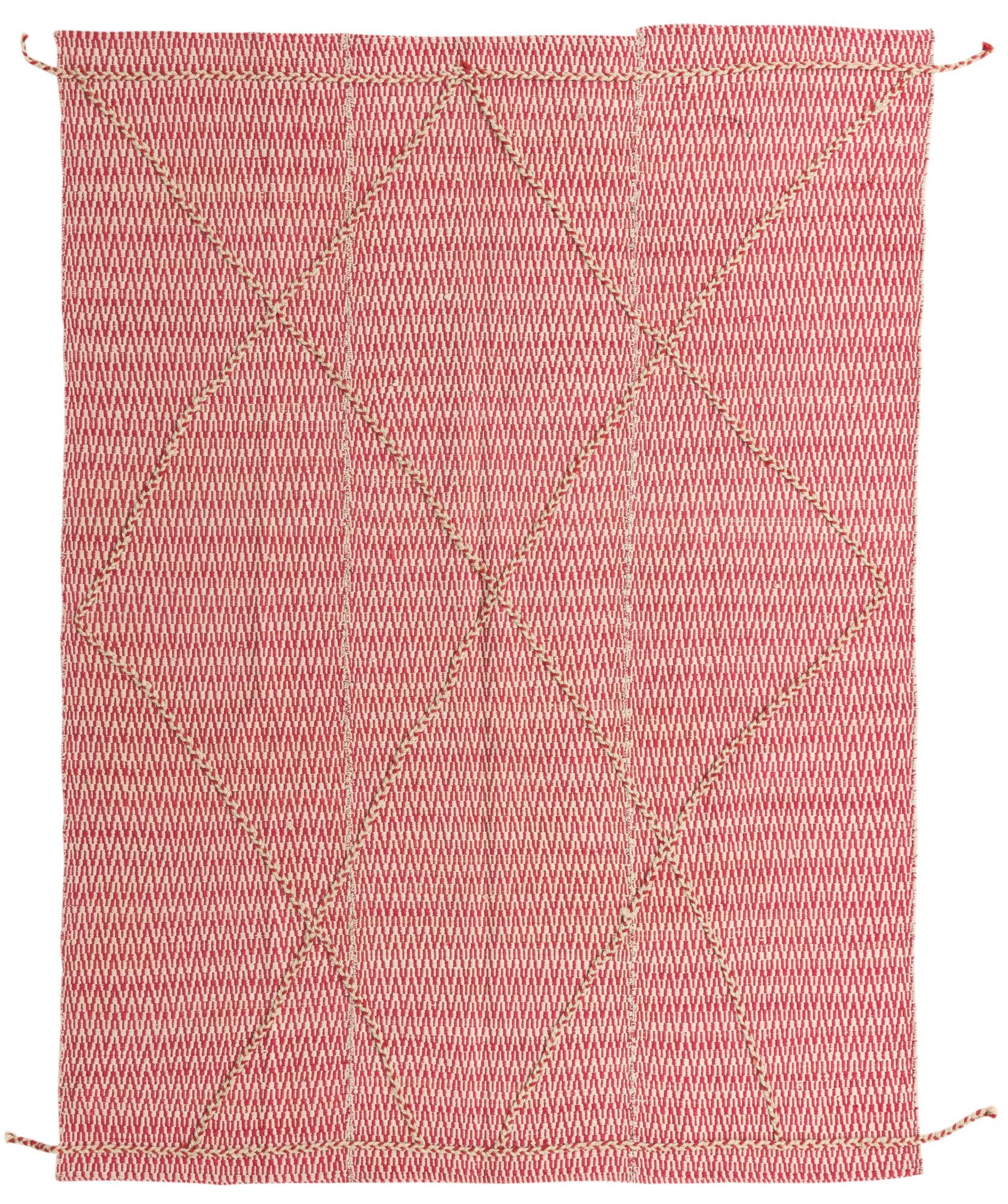 6' 1 x 8' 6 Hand Knotted Moroccan Wool Rug
