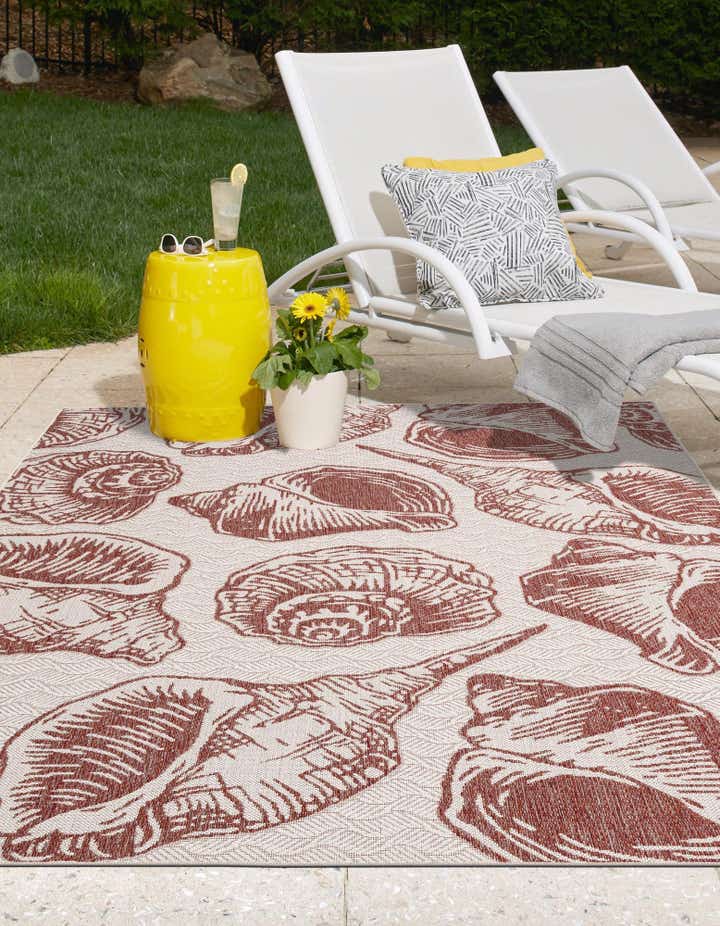 7' 10 x 10' Easy-Clean Coastal Indoor / Outdoor Rug