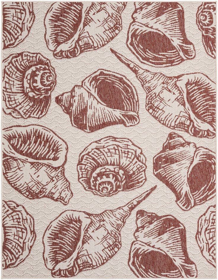 Detail image of 5' 3 x 8' Easy-Clean Coastal Indoor / Outdoor Rug