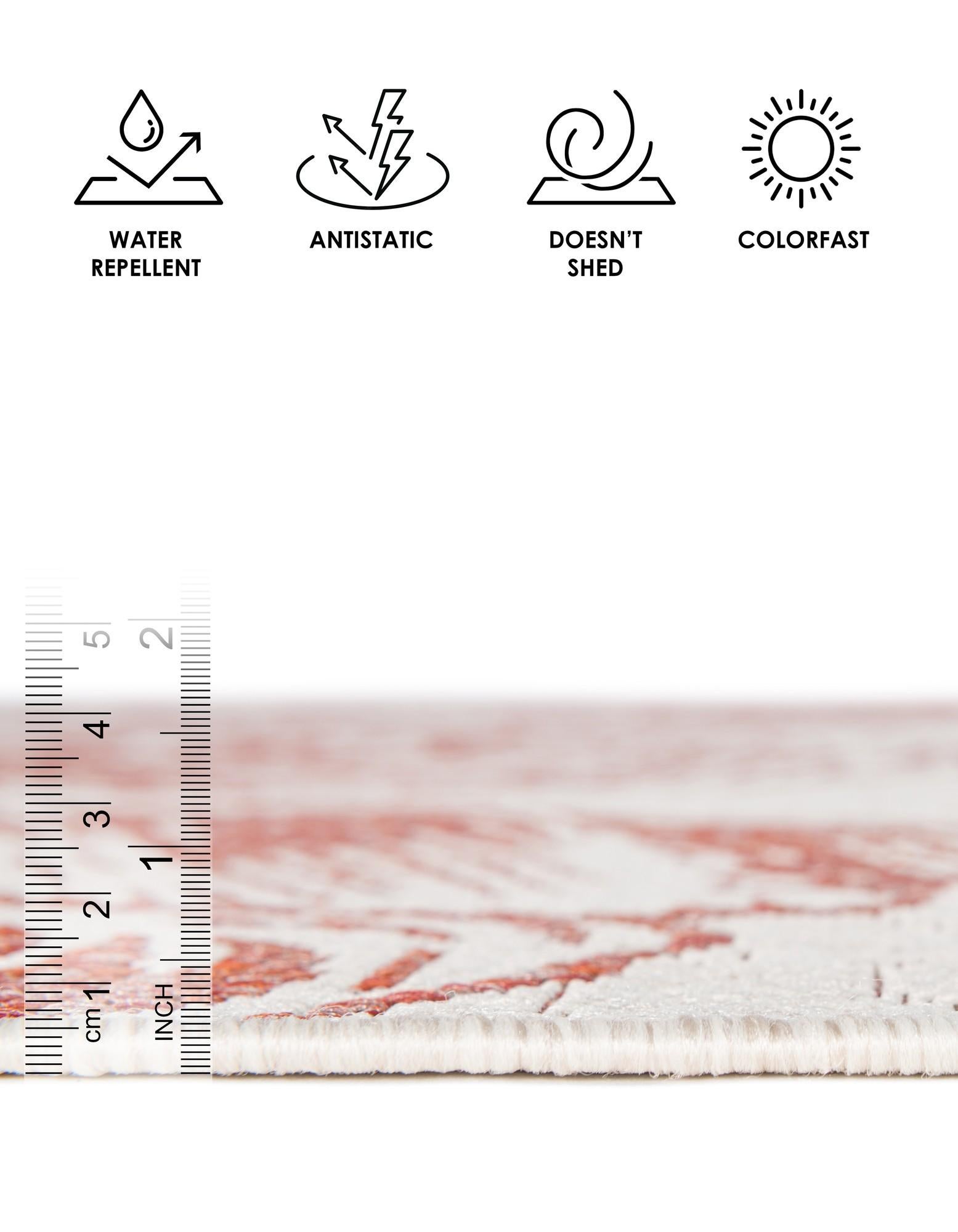 5' 3 x 8' Easy-Clean Coastal Indoor / Outdoor Rug