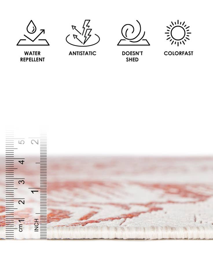 Detail image of 5' 3 x 8' Easy-Clean Coastal Indoor / Outdoor Rug