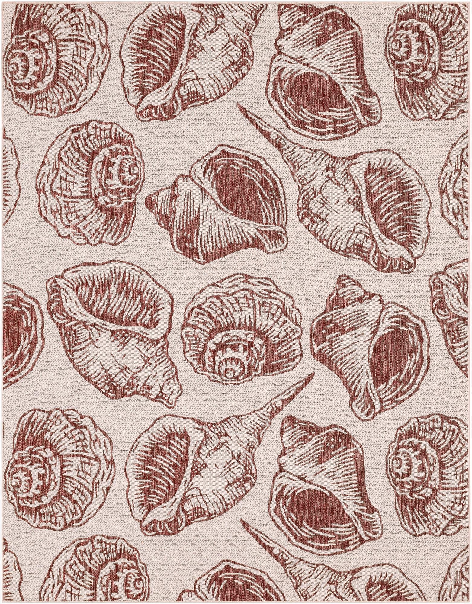 7' 10 x 10'  Washable Coastal Indoor / Outdoor Rug