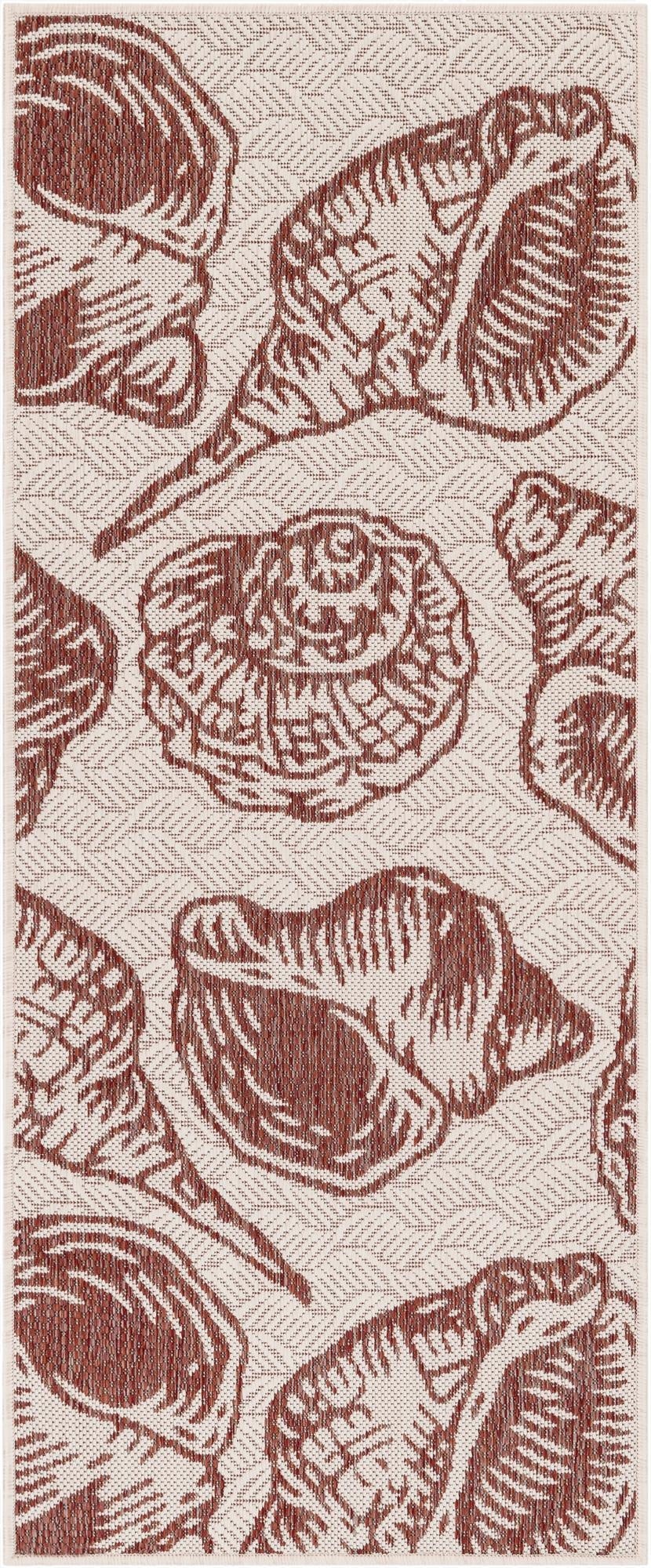 2' x 5' 3  Washable Coastal Indoor / Outdoor Runner Rug