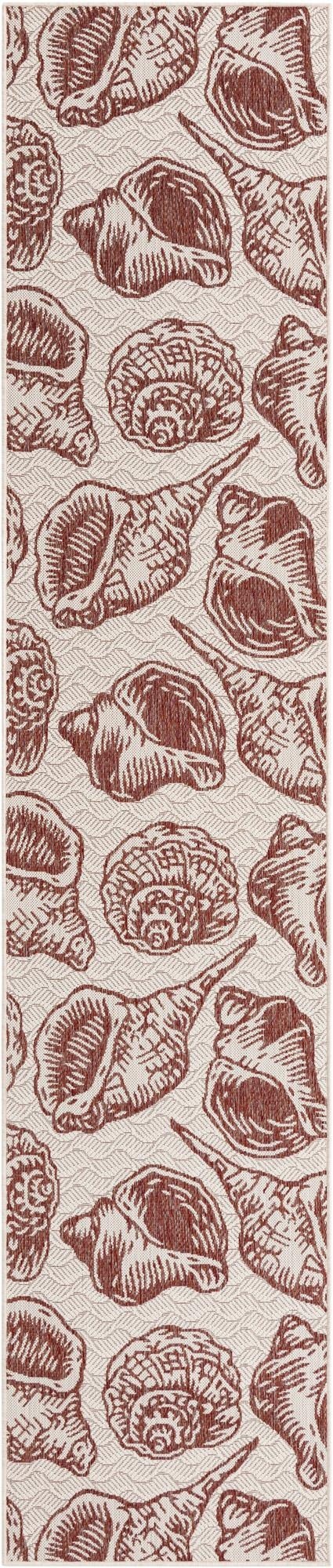 2' 7 x 12'  Washable Coastal Indoor / Outdoor Runner Rug