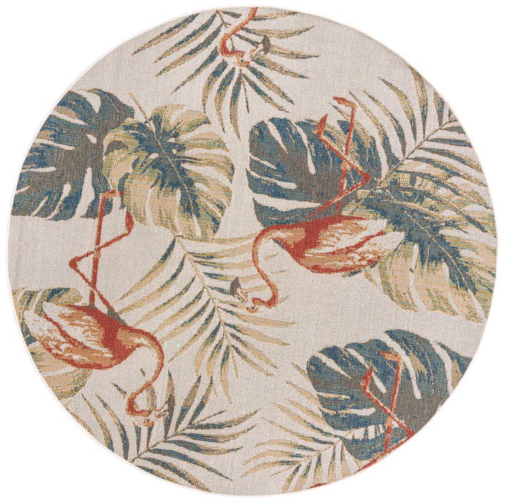Detail image of 7' 10 x 7' 10 Easy-Clean Baja Indoor / Outdoor Round Rug