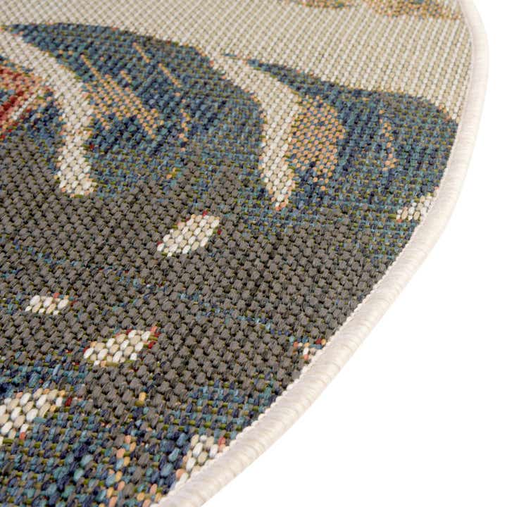 3' 3 x 3' 3 Easy-Clean Baja Indoor / Outdoor Round Rug