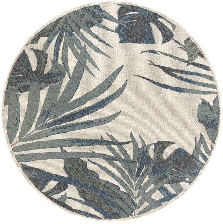 Detail image of 7' 10 x 7' 10 Easy-Clean Baja Indoor / Outdoor Round Rug