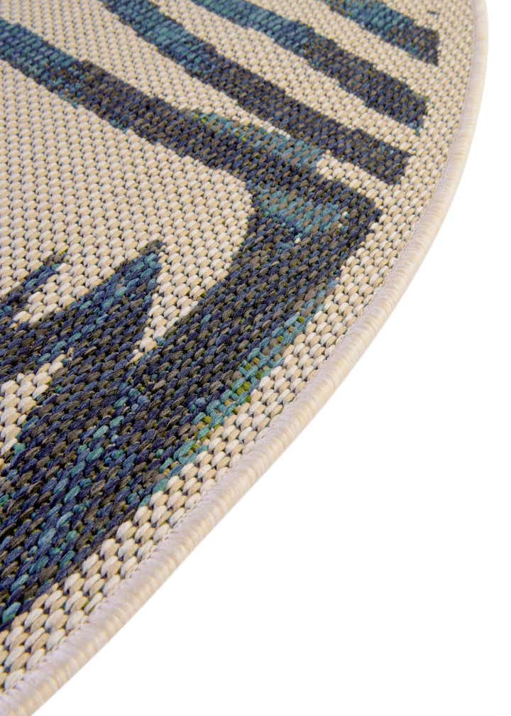 3' 3 x 3' 3 Easy-Clean Baja Indoor / Outdoor Round Rug
