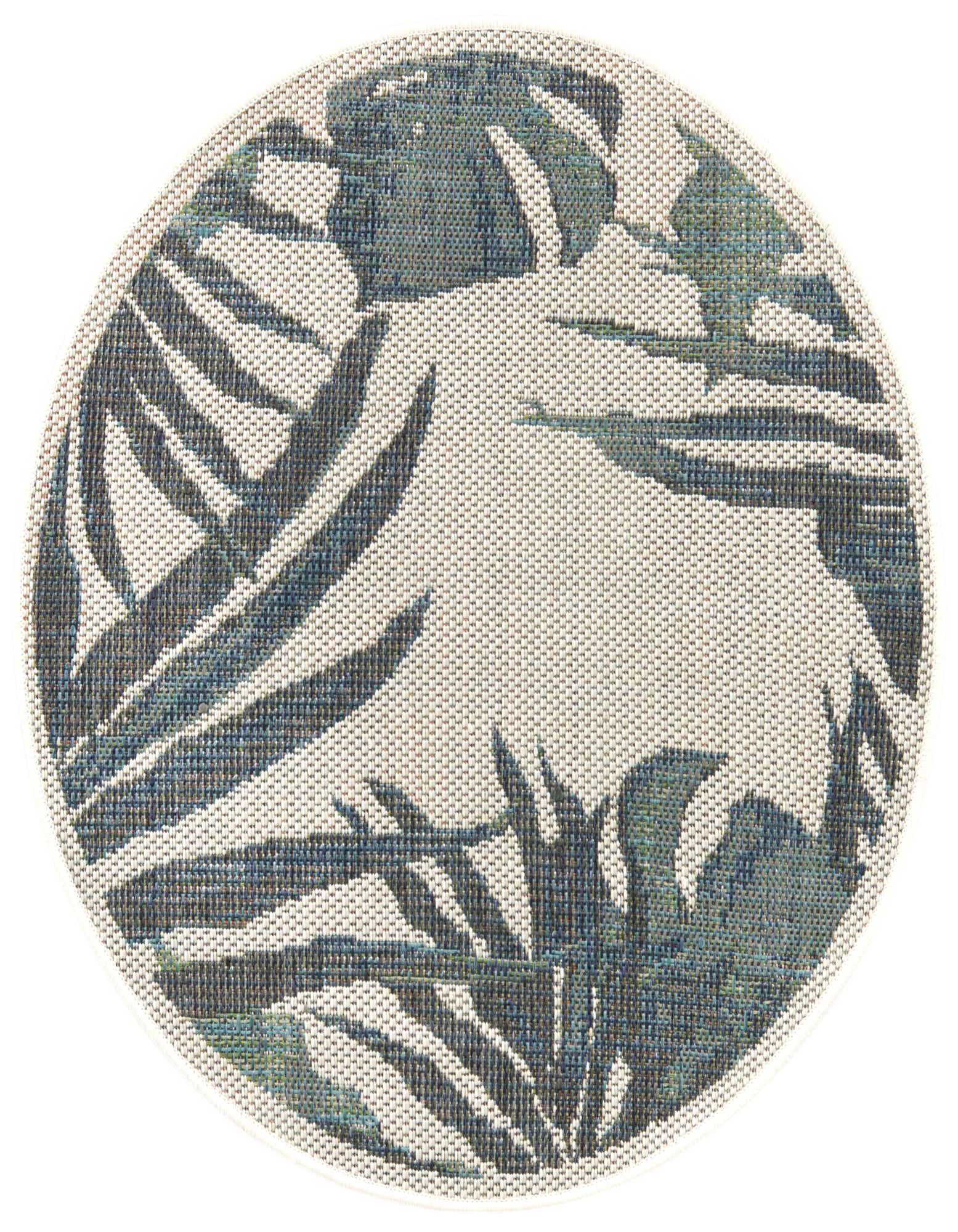 3' 3 x 3' 3 Easy-Clean Baja Indoor / Outdoor Round Rug