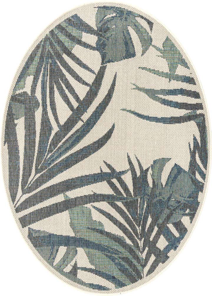 5' 3 x 5' 3 Easy-Clean Baja Indoor / Outdoor Round Rug