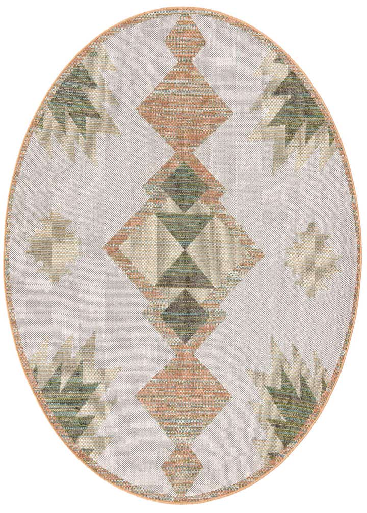 7' 10 x 7' 10 Easy-Clean Baja Indoor / Outdoor Round Rug