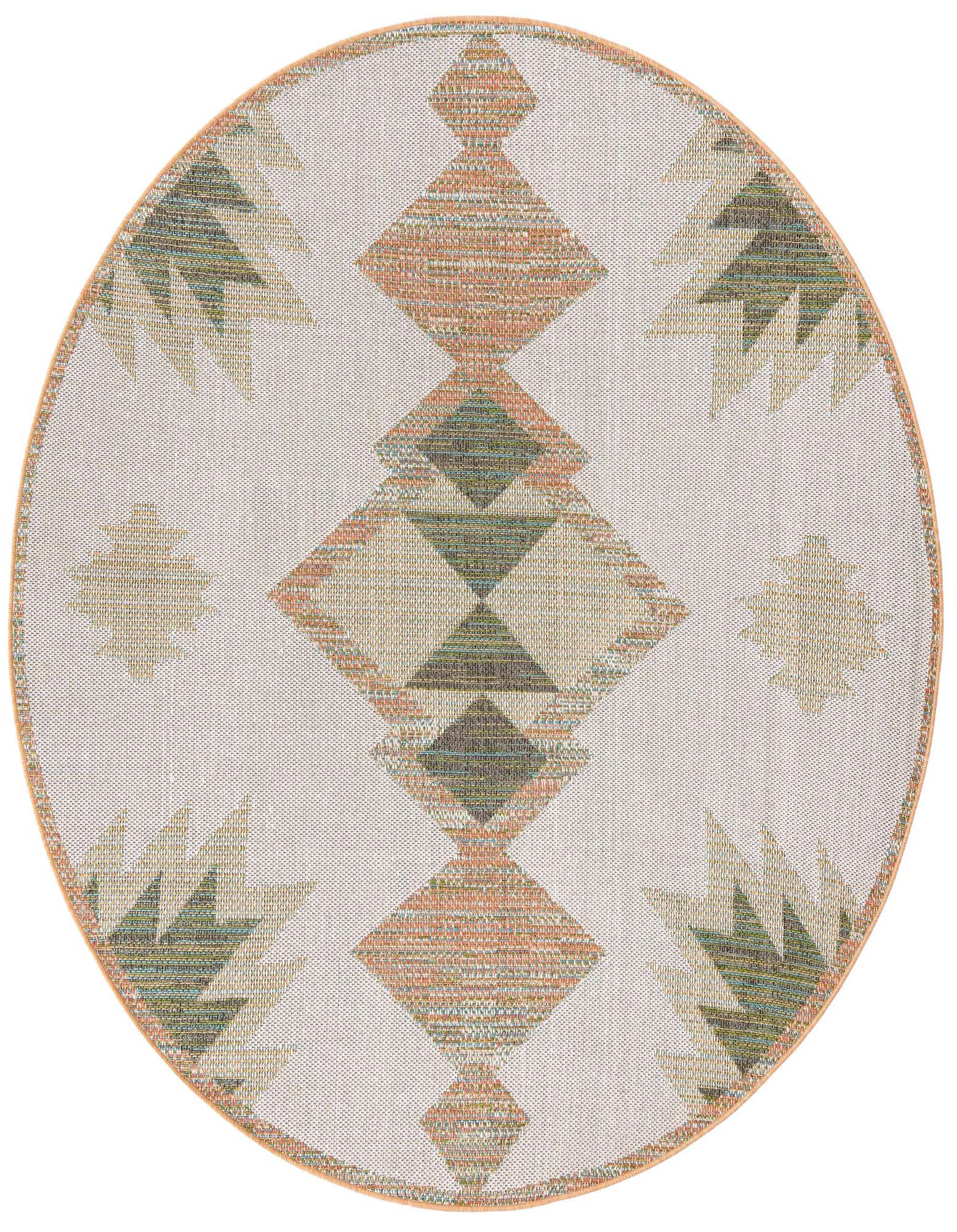 7' 10 x 7' 10 Easy-Clean Baja Indoor / Outdoor Round Rug