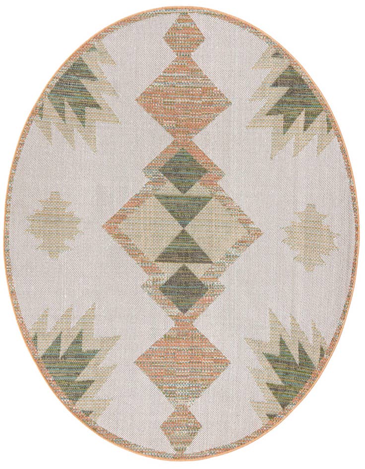 Detail image of 7' 10 x 7' 10 Easy-Clean Baja Indoor / Outdoor Round Rug