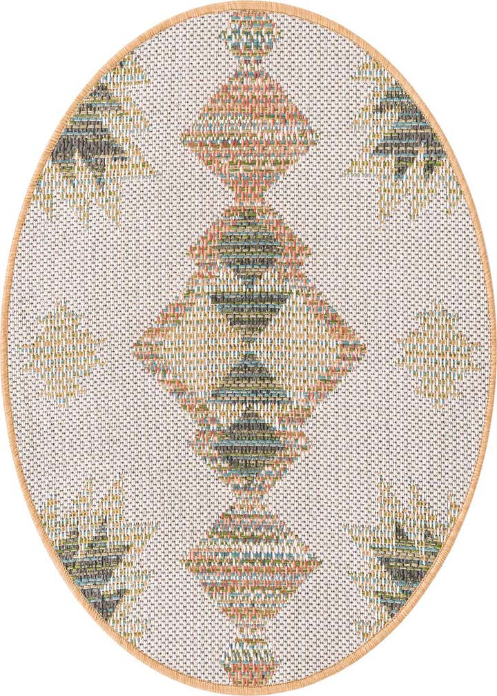 3' 3 x 3' 3 Easy-Clean Baja Indoor / Outdoor Round Rug