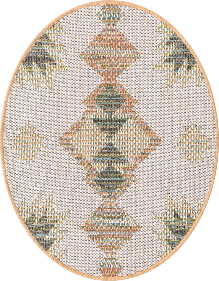 Detail image of 3' 3 x 3' 3 Easy-Clean Baja Indoor / Outdoor Round Rug