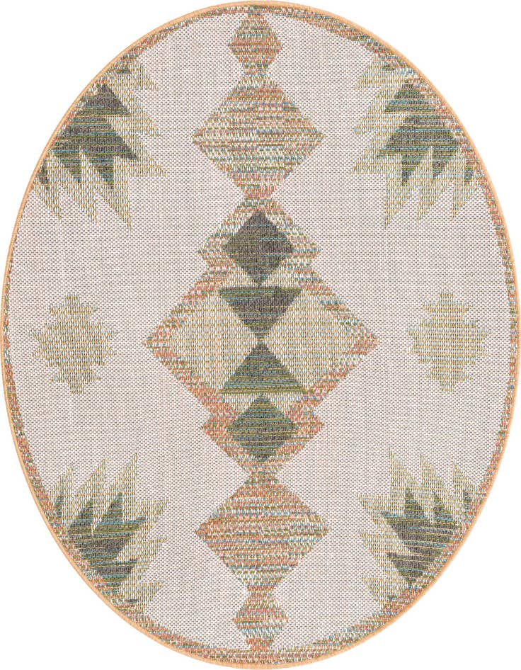 Detail image of 5' 3 x 5' 3 Easy-Clean Baja Indoor / Outdoor Round Rug