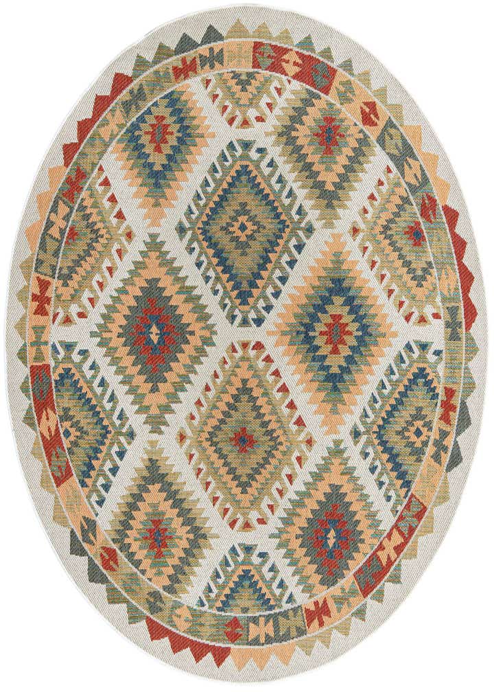 7' 10 x 7' 10 Easy-Clean Baja Indoor / Outdoor Round Rug