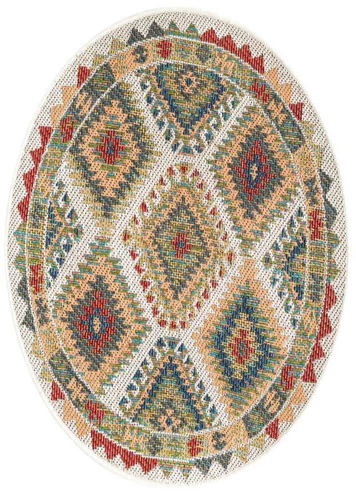 3' x 3' Easy-Clean Baja Indoor / Outdoor Round Rug