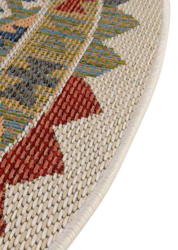 3' x 3' Easy-Clean Baja Indoor / Outdoor Round Rug