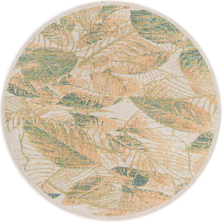 Detail image of 5' 3 x 5' 3 Easy-Clean Baja Indoor / Outdoor Round Rug