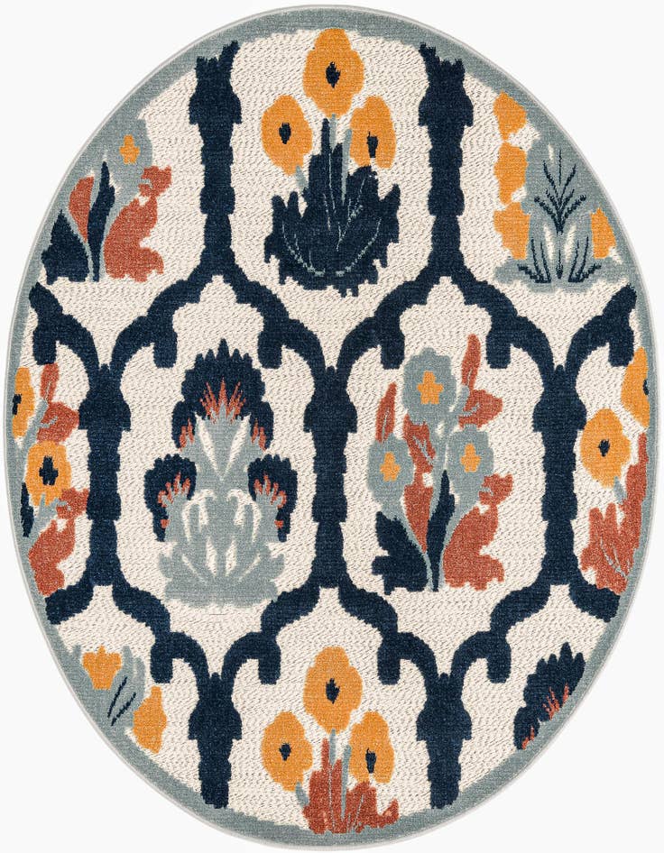Detail image of 5' 3 x 5' 3 Easy-Clean Belize Indoor / Outdoor Round Rug