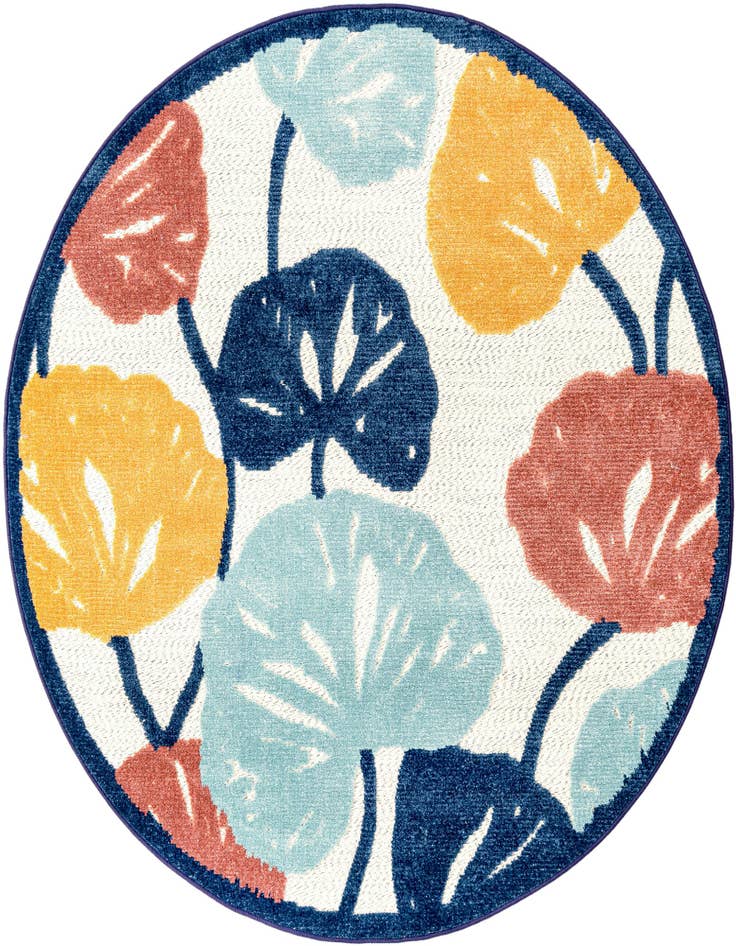 Detail image of 5' 3 x 5' 3 Easy-Clean Belize Indoor / Outdoor Round Rug