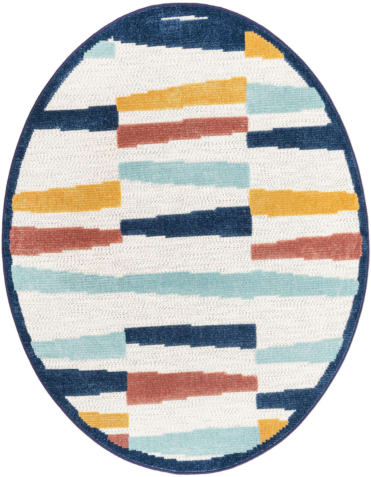 5' 3 x 5' 3 Easy-Clean Belize Indoor / Outdoor Round Rug