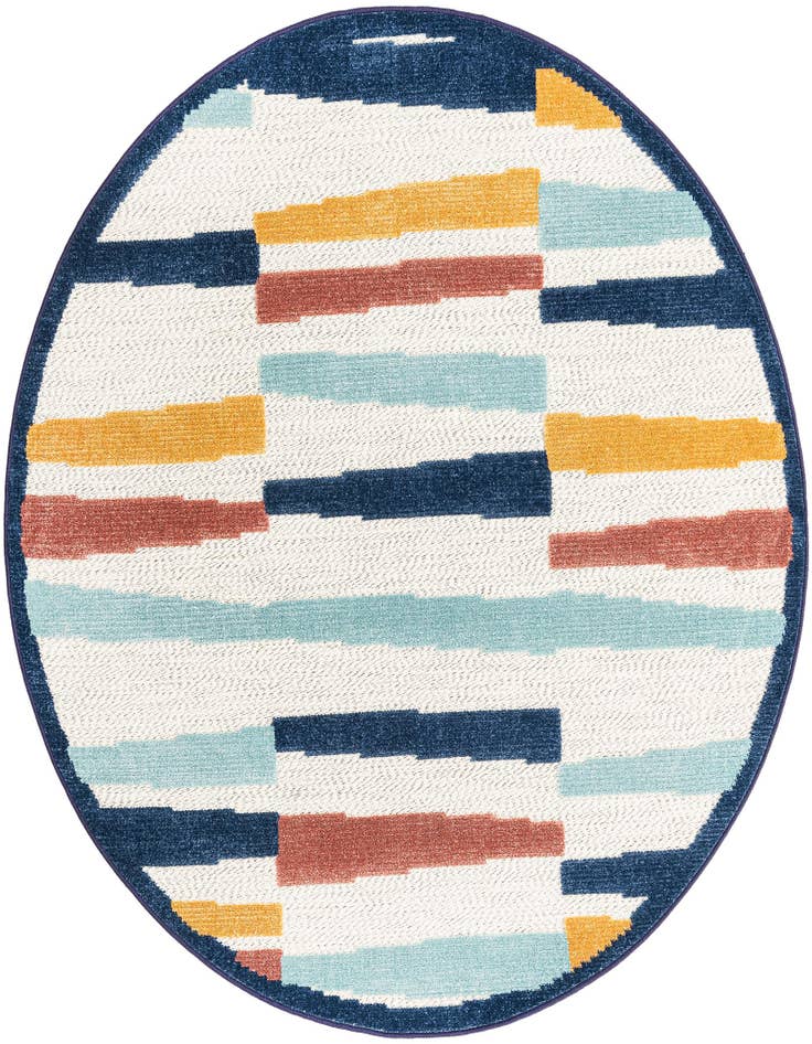 Detail image of 5' 3 x 5' 3 Easy-Clean Belize Indoor / Outdoor Round Rug