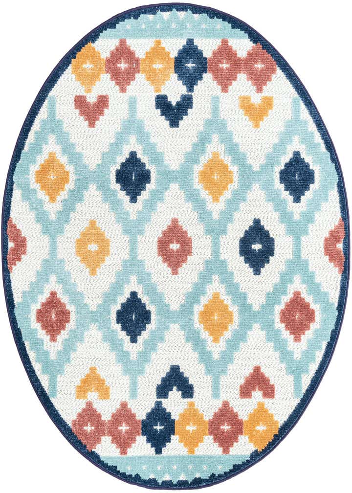5' 3 x 5' 3 Easy-Clean Belize Indoor / Outdoor Round Rug
