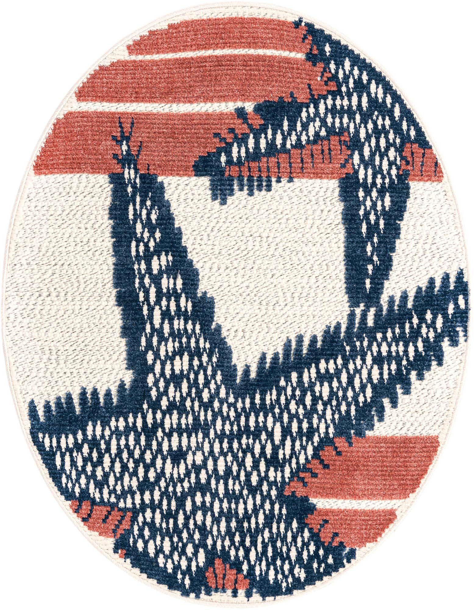 3' 3 x 3' 3 Easy-Clean Belize Indoor / Outdoor Round Rug