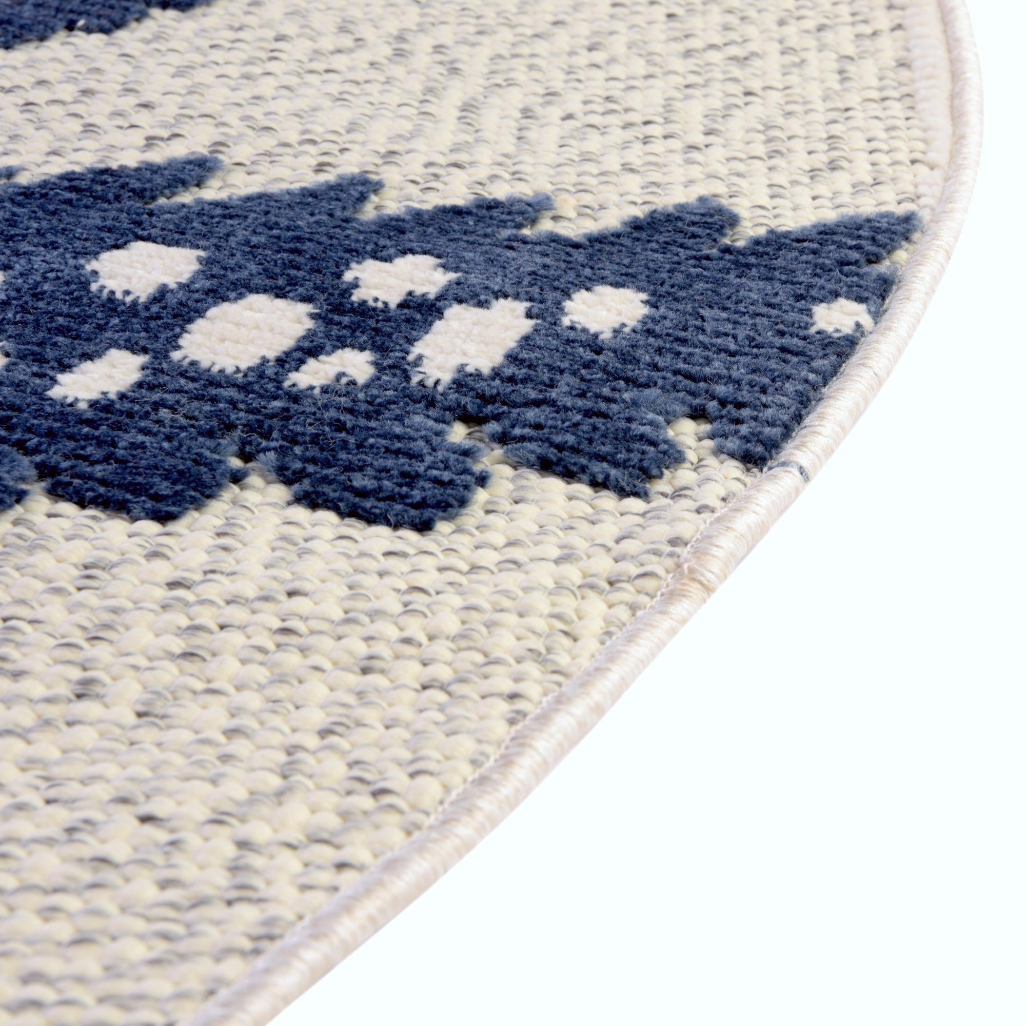 3' 3 x 3' 3 Easy-Clean Belize Indoor / Outdoor Round Rug