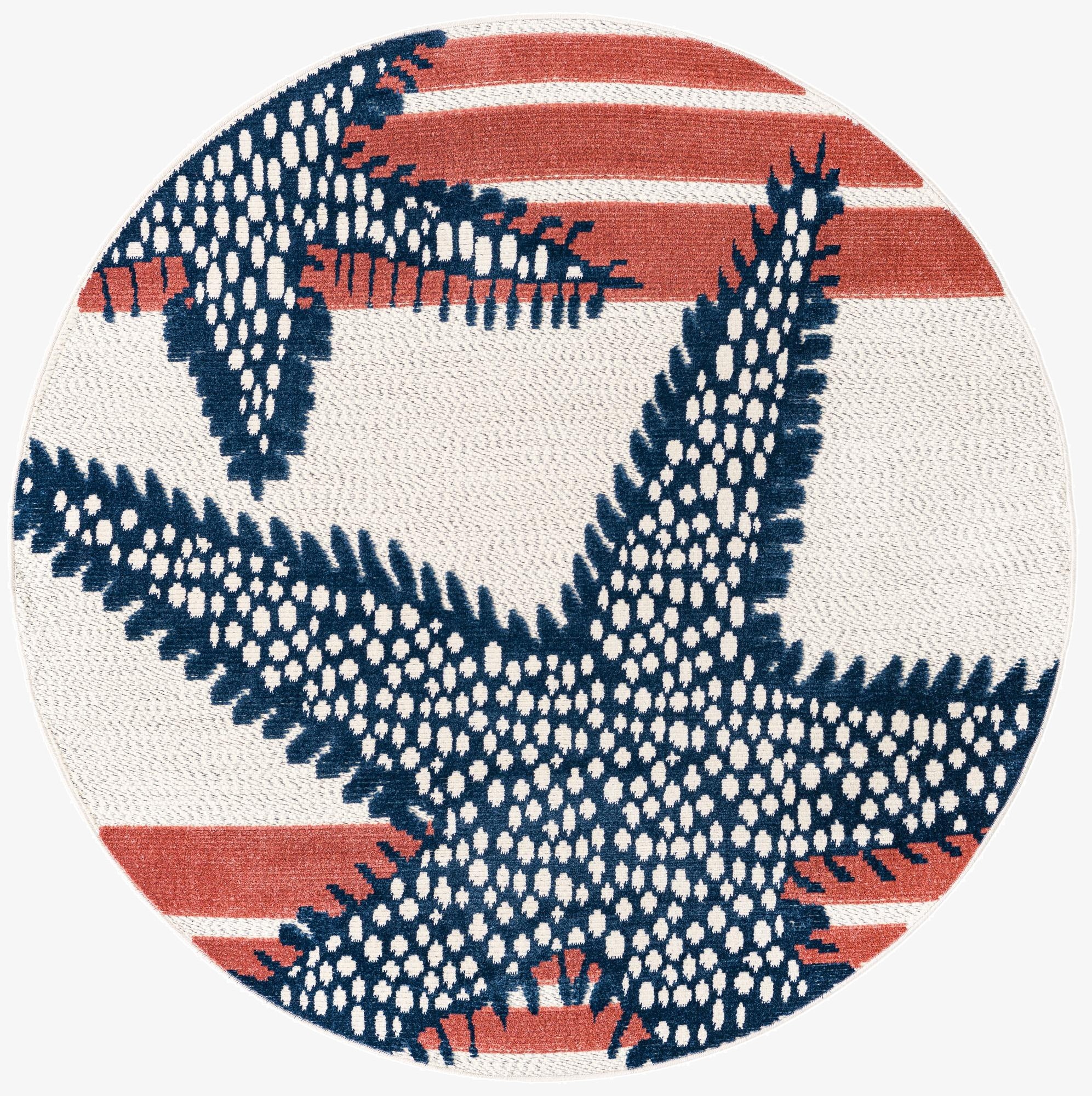 5' 3 x 5' 3  Washable Belize Indoor / Outdoor Round Rug