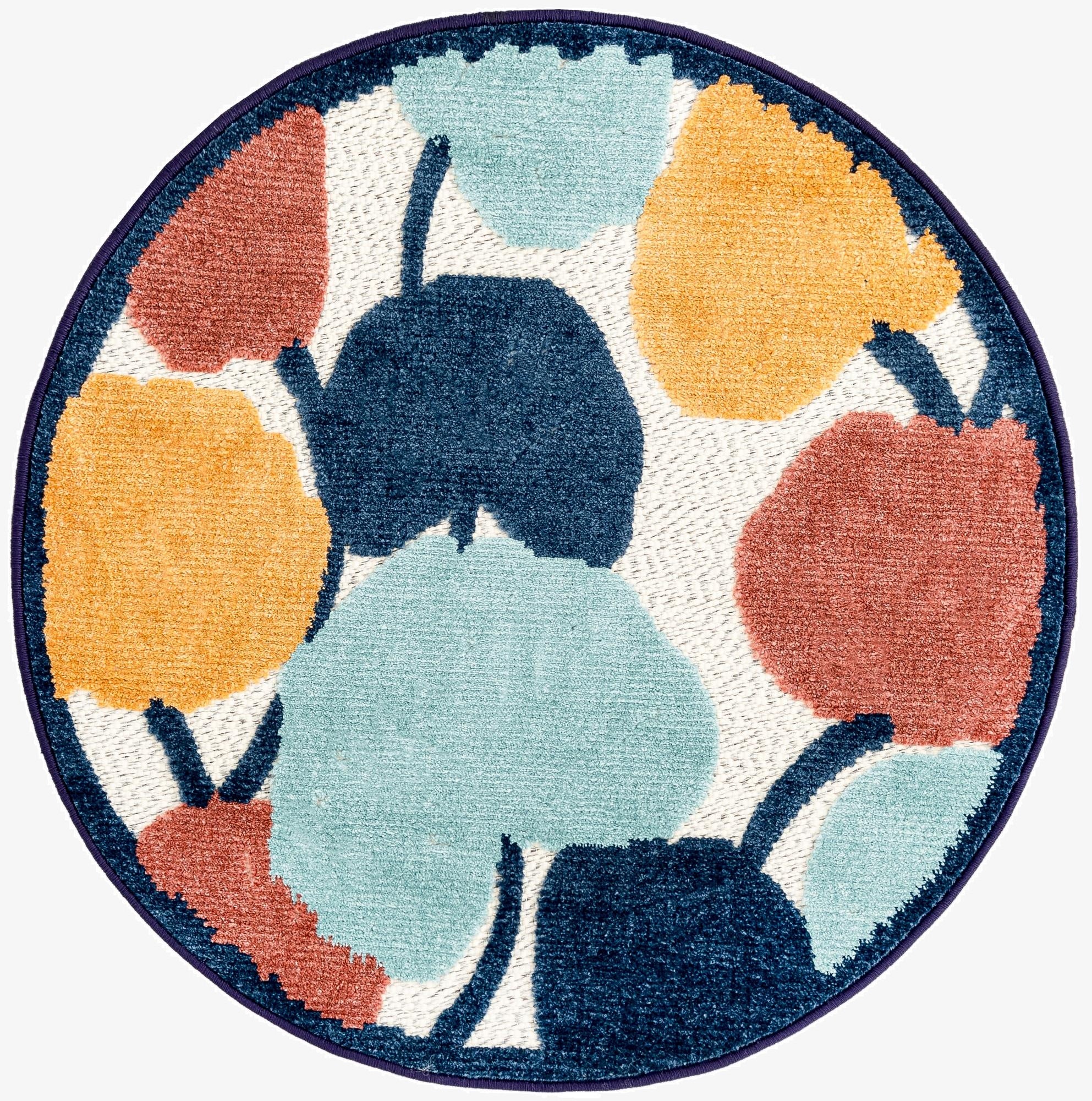 3' 3 x 3' 3  Washable Belize Indoor / Outdoor Round Rug
