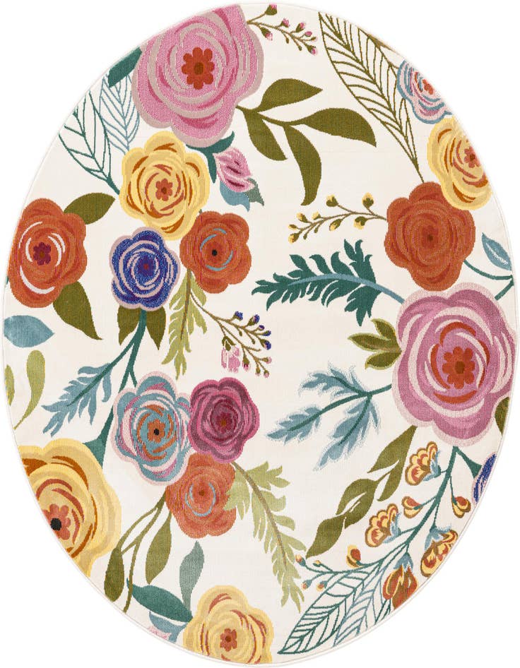 Detail image of 4' x 4' Blossom Round Rug