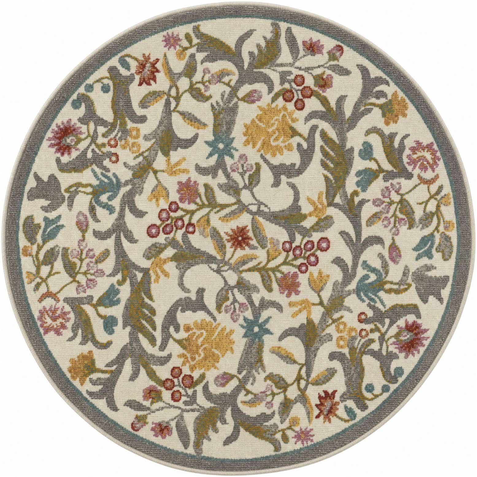 3' 3 x 3' 3 Blossom Round Rug