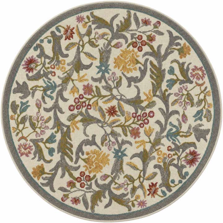 3' 3 x 3' 3 Blossom Round Rug