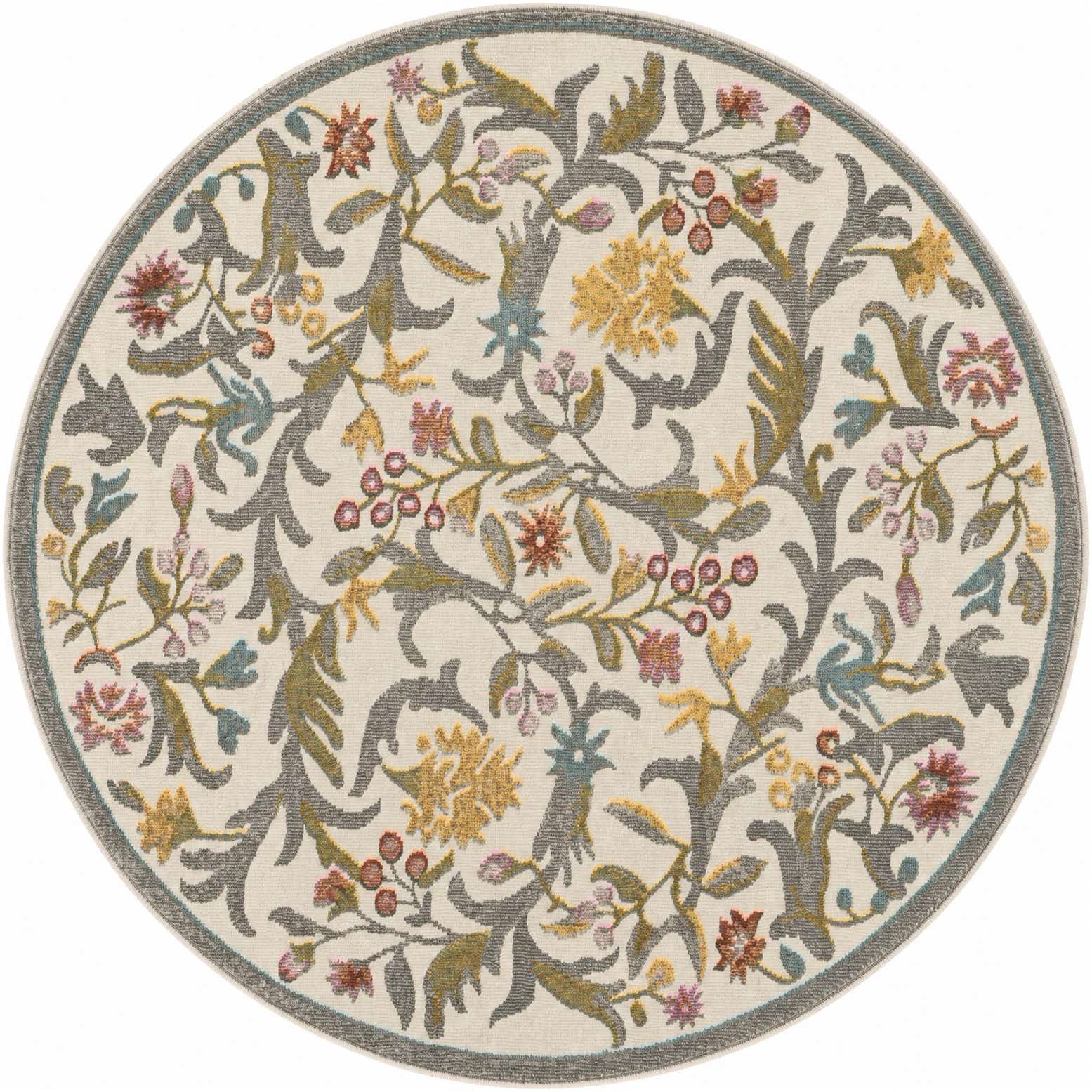 4' x 4' Blossom Round Rug