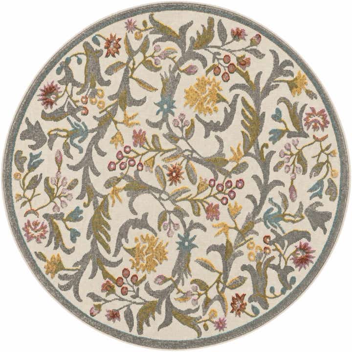 4' x 4' Blossom Round Rug