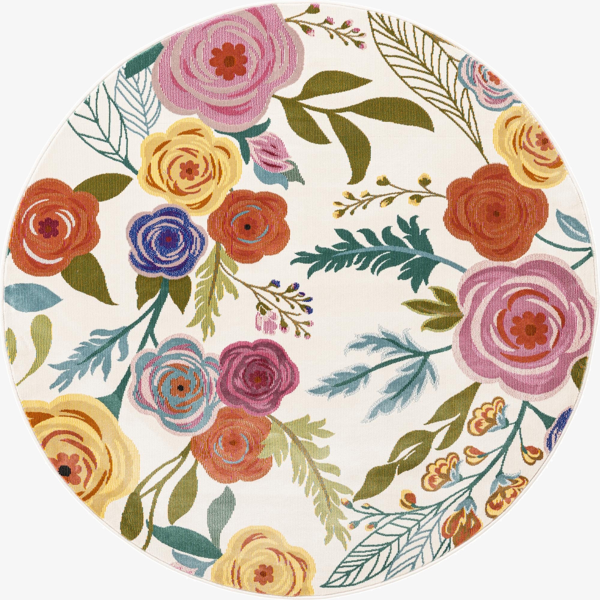 4' x 4' Blossom Round Rug