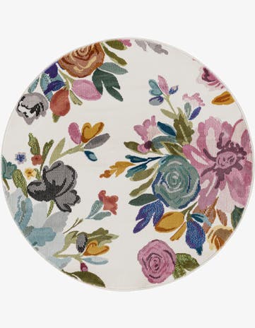 3' 3 x 3' 3 Blossom Round Rug
