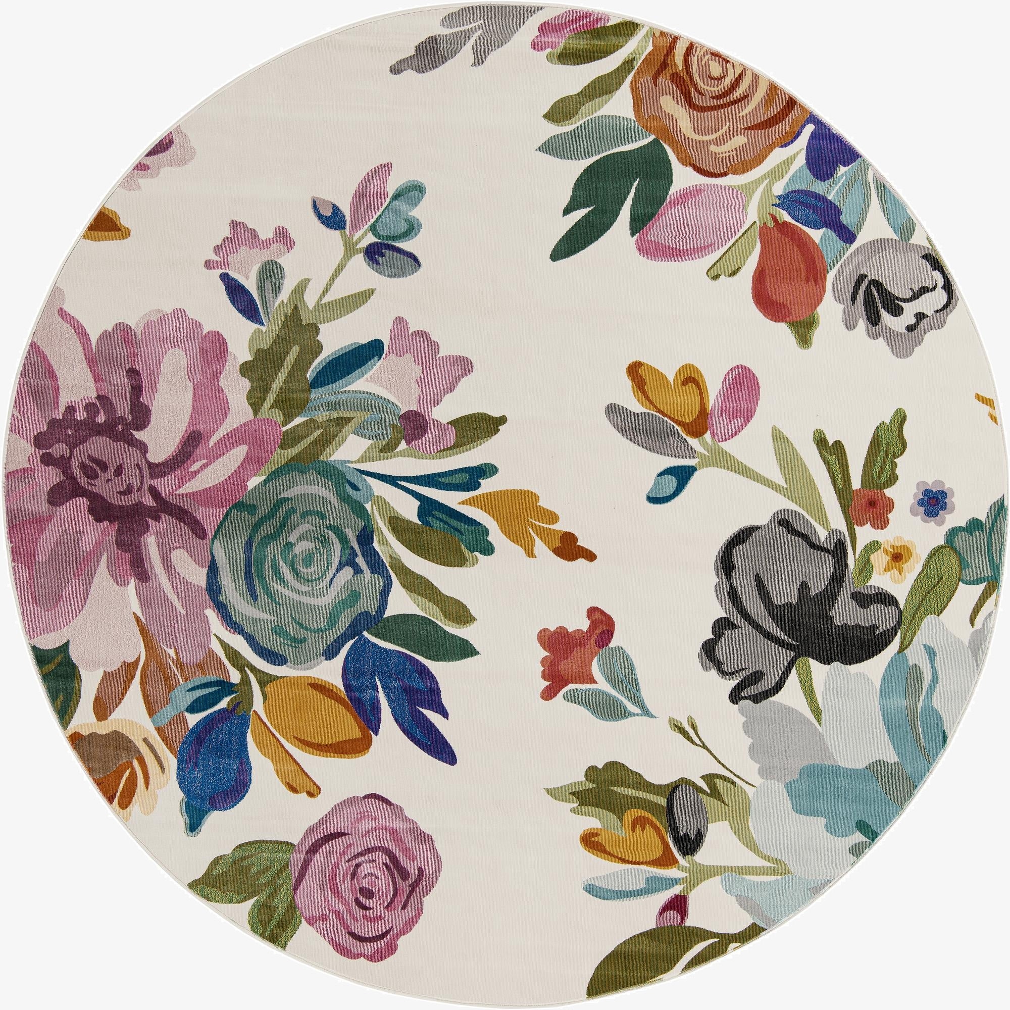 7' x 7' Blossom Round Rug