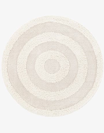 Ivory Boho Round Rug