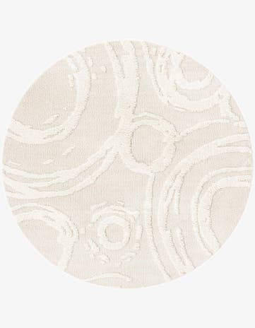 Ivory Boho Round Rug