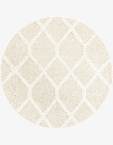 Ivory Boho Round Rug