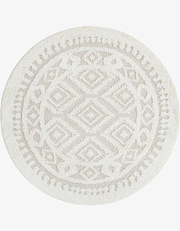 Ivory Boho Round Rug