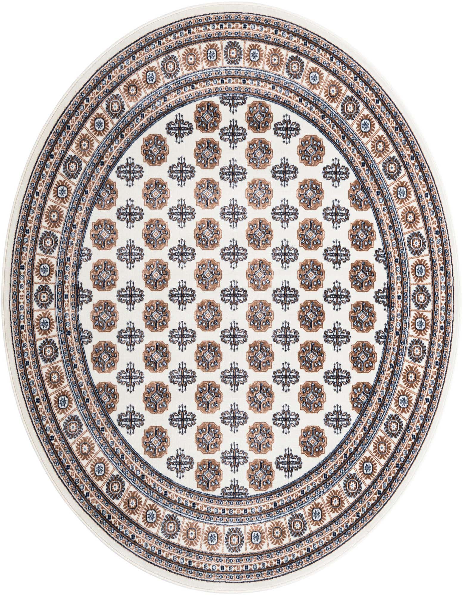 7' 10 x 7' 10 Bokhara Round Rug