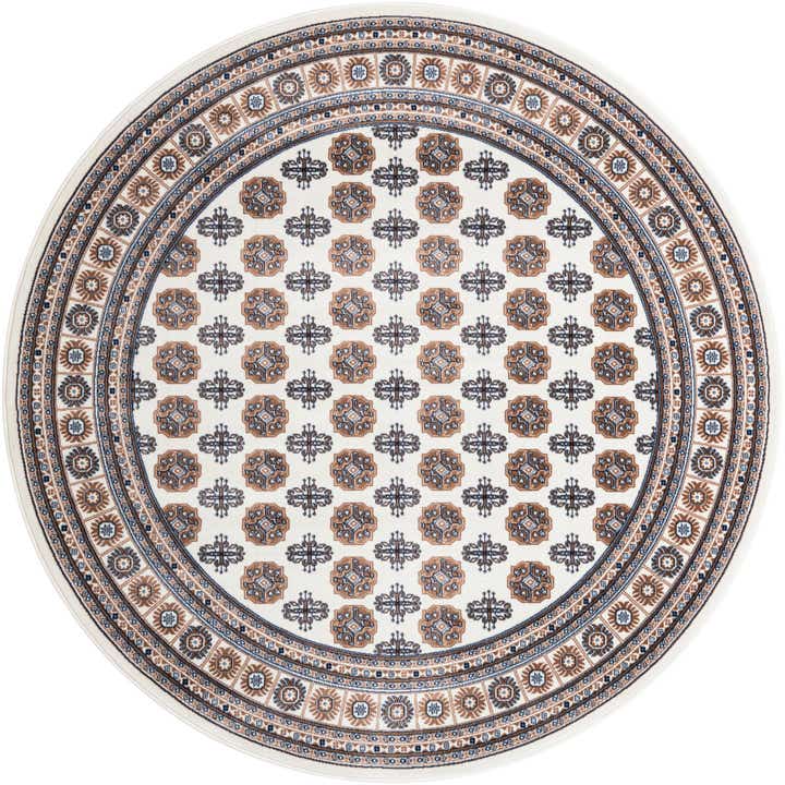 7' 10 x 7' 10 Bokhara Round Rug