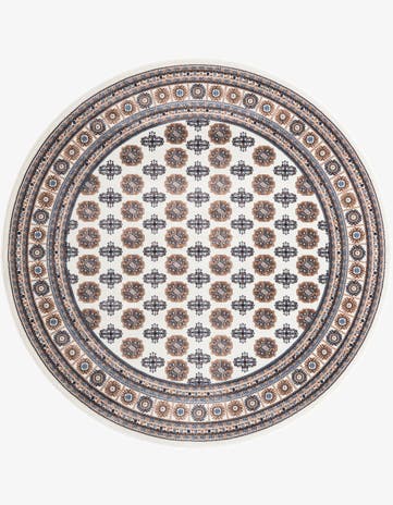 7' 10 x 7' 10 Bokhara Round Rug